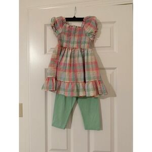 Bonnie Jean Pink and Green Matching Set sz 5